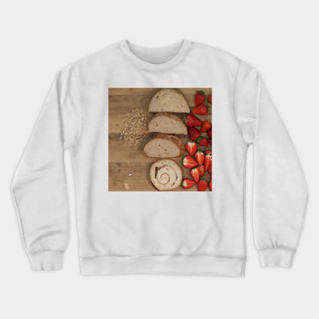 Size chart bread and strawberries Crewneck Sweatshirt by tearbytea